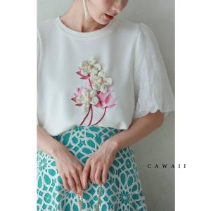 SからL対応 チュールパフスリーブの立体ブーケT...の商品画像