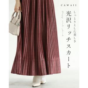 Sから2L対応 しっとりとした美しさ 光沢リッチスカート