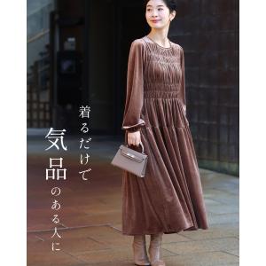 Sから3L対応 上品な大人の艶ベロア調シャーリ...の詳細画像4