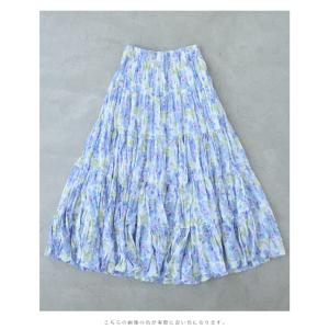 Sから3L対応 優しく染まる淡い花のワッシャー...の詳細画像4