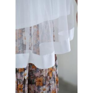 Sから2L対応 後ろ下がりベールのTシャツトップスの詳細画像3