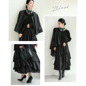 Sから3L対応 重なるフレア揺らめくミディアム...の詳細画像2