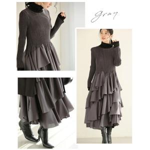 Sから3L対応 重なるフレア揺らめくミディアム...の詳細画像4