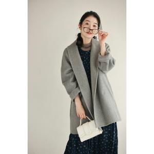 Sから2L対応 取り外しできるファー袖ウールラ...の詳細画像4