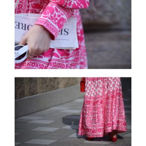 Sから3L対応 鮮やかなピンクが広がるスカーフ...の詳細画像2