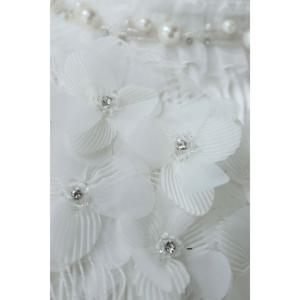 Sから3L対応 デコルテに咲く白花ブーケのプリ...の詳細画像2