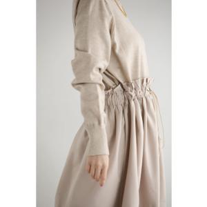 SからL対応 腰回りキュッとXラインの異素材切...の詳細画像4