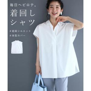 【セール商品返品交換不可】 cawaii SからL対応 着回し優秀スキッパーブラウストップス