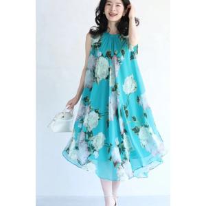 Sから2L対応 透明感溢れるシアーな花画ミニワ...の詳細画像1