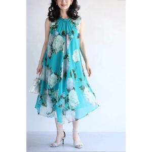 Sから2L対応 透明感溢れるシアーな花画ミニワ...の詳細画像4