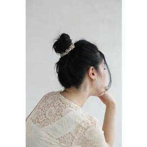 ミニローズとつぶつぶパールのヘアゴムの詳細画像1