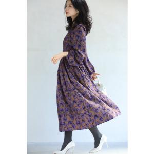 CAWAII Sから3L対応 凛と咲く紫花シャ...の詳細画像2