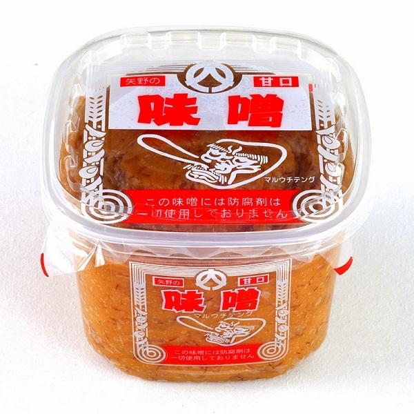 懐かしいふるさとの味　愛媛県大洲矢野味噌　麦味噌（甘口）カップ　800ｇ