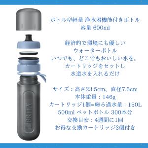 ブリタ ボトル型浄水器 アクティブ ダークブル...の詳細画像3