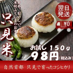 レビューを書いて送料無料! 福島県産  平成28年度産こしひかり150g お試し98円! ポイント消化 お試し 只見米※メール便のため日時指定・代引不可　
