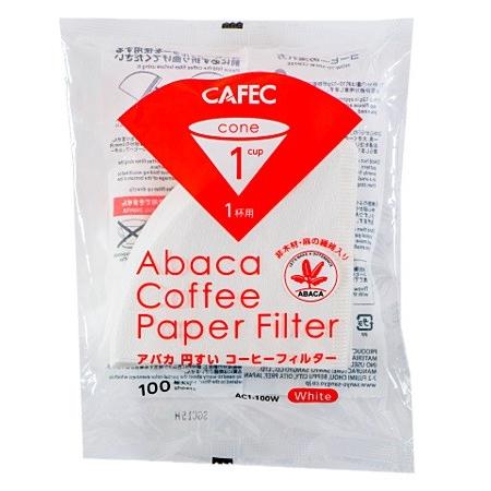 アバカ円すいコーヒーフィルター  01（1~2杯用） パルプ100％酸素漂白 100枚入