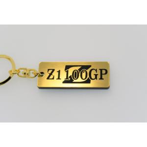 A-92-1 Z400FX 2層アクリル製 金黒 2重リング キーホルダー カスタム