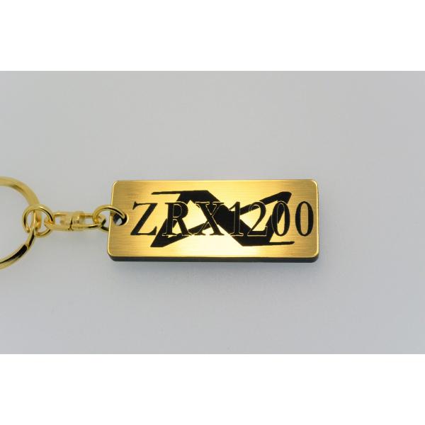 A-110-1 ZRX1200DAEG 2層アクリル製 金黒 2重リング キーホルダー ZRX120...