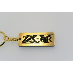 A-156-1 CB400SF 2層アクリル製 金黒 2重リング キーホルダー NC31