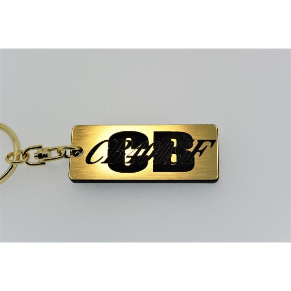 A-156-1 CB400SF 2層アクリル製 金黒 2重リング キーホルダー CB400SF NC...