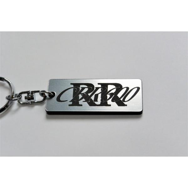 A-205-2 CBR600RR 2層アクリル製 銀黒 2重リング キーホルダー CBR600RR ...