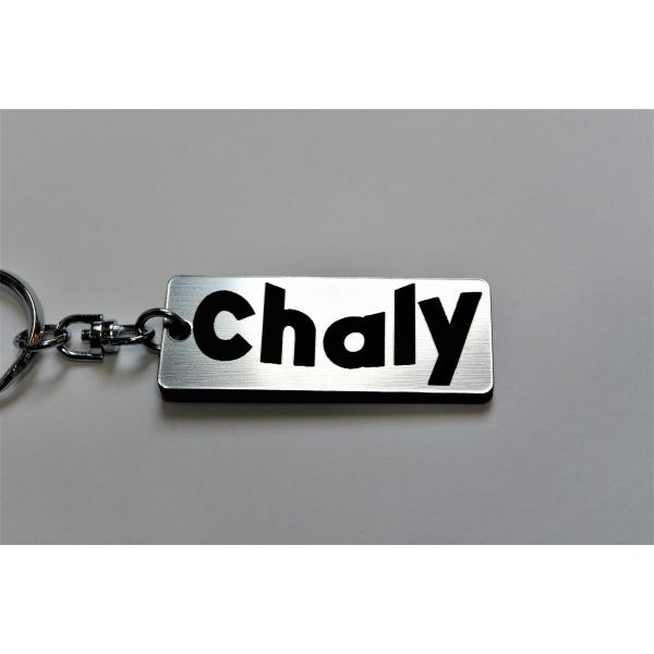 A-330-2 Chaly 2層アクリル製 銀黒 2重リング キーホルダー カスタム パーツ 外装 ...
