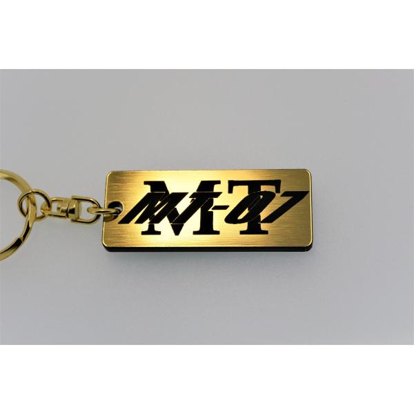 A-394-1 MT-07 2層アクリル製 金黒 2重リング キーホルダー カスタム パーツ 外装 ...