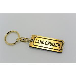 A-435-1 LANDCRUISER 2層アクリル製 金黒 2重リング キーホルダー
