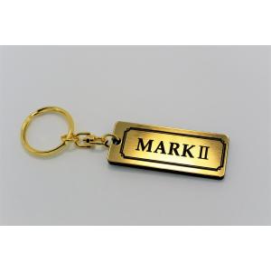 A-436-1 MARK2 2層アクリル製 金黒 2重リング キーホルダー