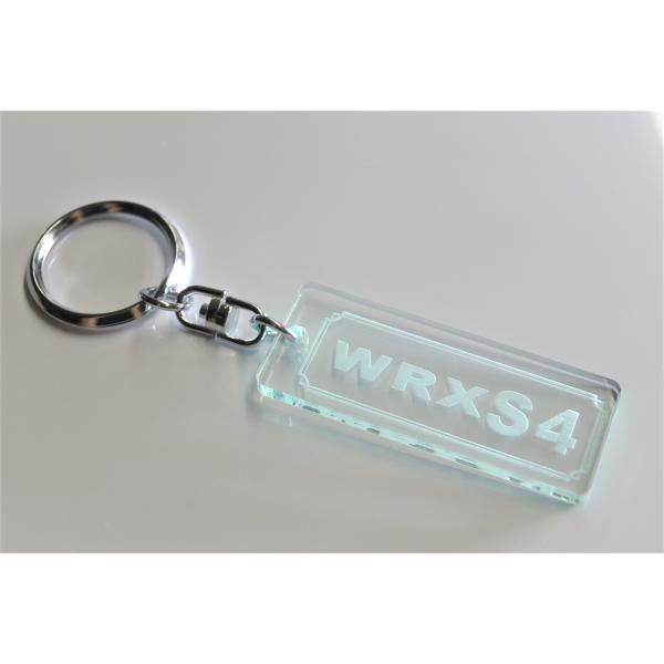 A-505-3 WRXS4 ガラス調 アクリル製 2重リング キーホルダー キーレス キーケース ス...