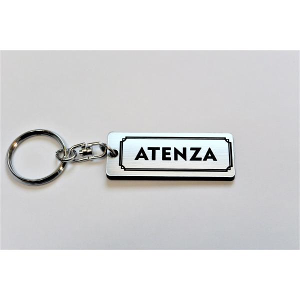 A-535-2 ATENZA 2層アクリル製 銀黒 2重リング キーホルダー キーレス キーケース ...