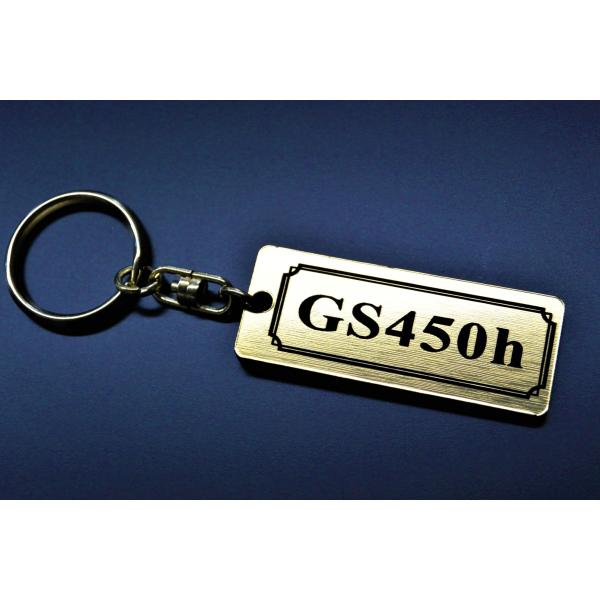 A-570-1 GS450h 2層アクリル製 金黒 2重リング キーホルダー キーレス キーケース ...