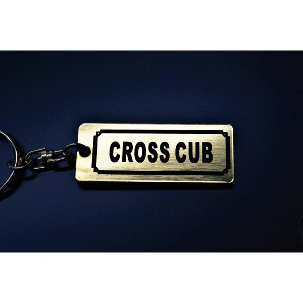 A-598-1 CROSSCUB 2層アクリル製 金黒 2重リング キーホルダー クロスカブ 50 ...