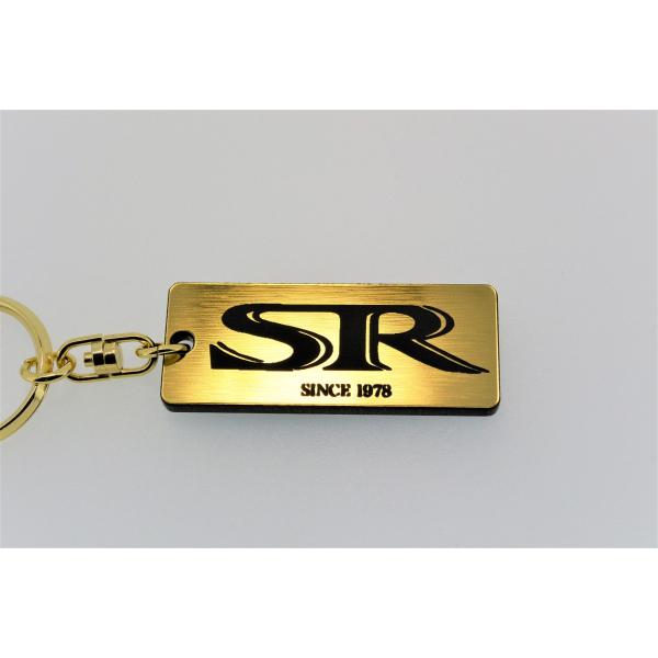 A-60-1 SR 2層アクリル製 金黒 2重リング キーホルダー SR400 SR500 SR25...