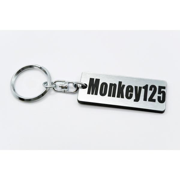 A-646-2 Monkey125 2層アクリル製 銀黒 2重リング キーホルダー モンキー125 ...