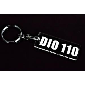 AA-248-1 Live Dio ZX 2層アクリル製 金黒 2重リング キーホルダー