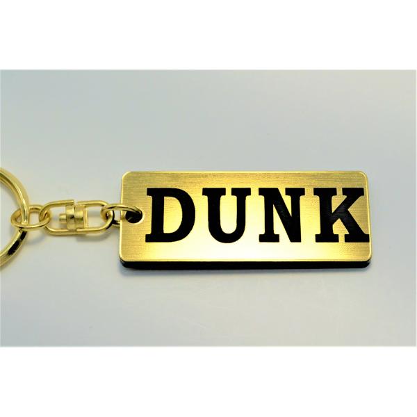 A-650-1 DUNK 2層アクリル製 金黒 2重リング キーホルダー ダンク50 マフラー パー...