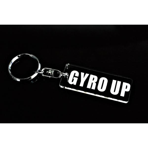 A-655 GYROUP アクリル製 クリア 2重リング キーホルダー ジャイロUP パーツ カスタ...
