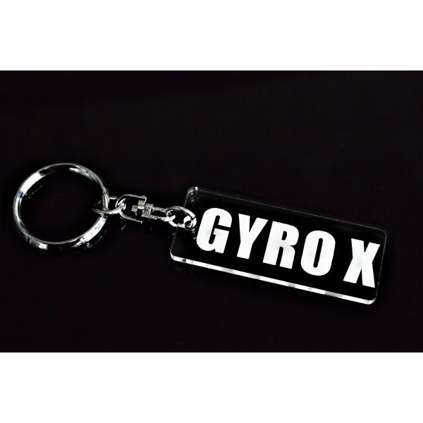 A-656 GYROX アクリル製 クリア 2重リング キーホルダー パーツ カスタム 外装 荷台 ...