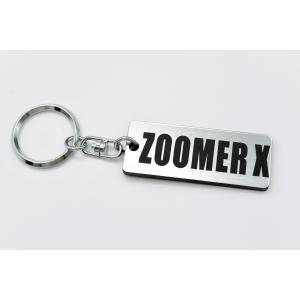 A-660-2 ZOOMER X 2層アクリル製 銀黒 2重リング キーホルダー ズーマーX マフラー ステップ シート ミラー ハンドル 等のアクセサリーに