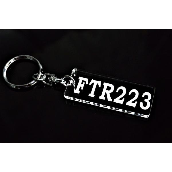 A-668 FTR223 アクリル製 クリア 2重リング キーホルダー パーツ カスタム 外装 ハン...