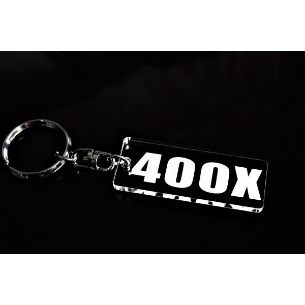 A-676 400X アクリル製 クリア 2重リング キーホルダー パーツ カスタム 外装 シート ...