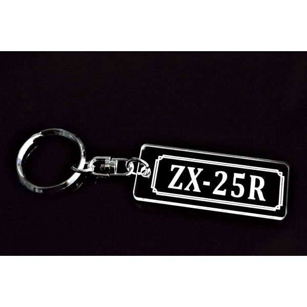 A-787 ZX-25R アクリル製 クリア 2重リング キーホルダー カスタム パーツ 外装 シー...