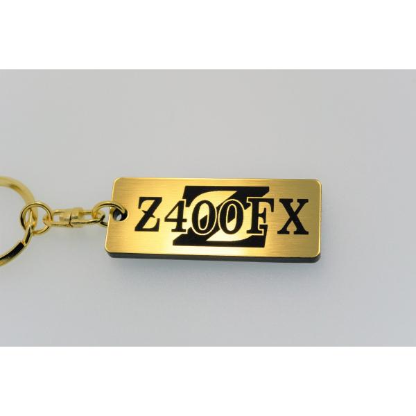 A-92-1 Z400FX 2層アクリル製 金黒 2重リング キーホルダー Z400FX カスタム ...