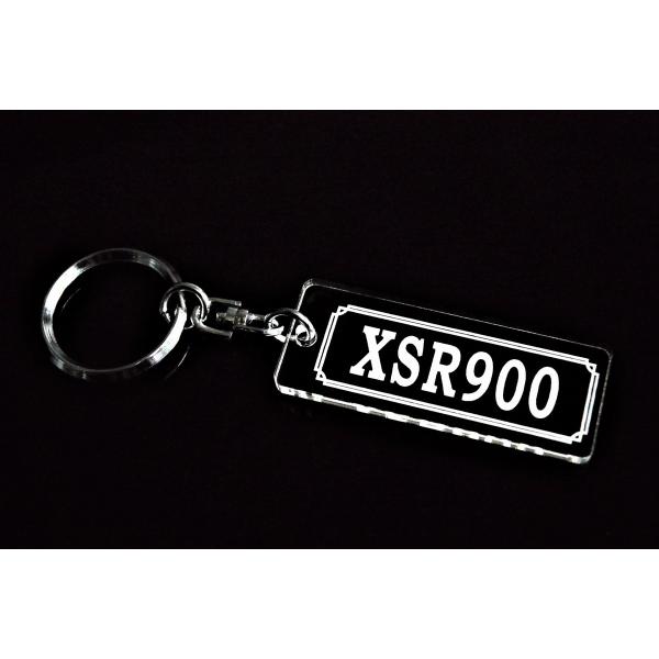 A-972 XSR900 アクリル製 クリア 2重リング キーホルダー カスタム パーツ 外装 シー...