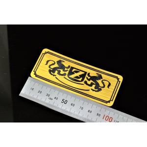 CB750Fタンク デカール つぶつぶグラデーション/黒ベース黄