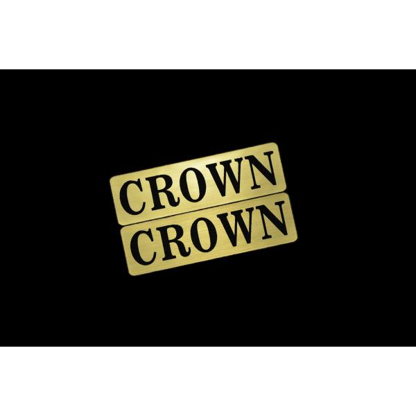 EE-508-1 CROWN 金黒 アクリル2層 ステッカー トヨタ クラウン 200 210 22...