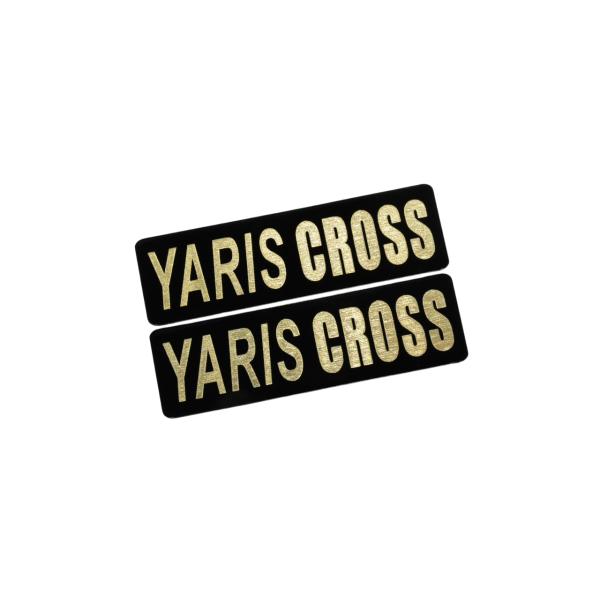 EE-528-3 YARIS CROSS 黒金 アクリル2層 ステッカー トヨタ ヤリスクロス カス...