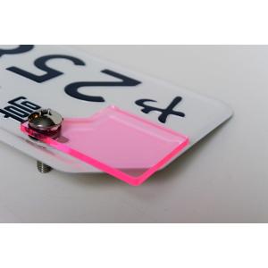 J-5 蛍光ピンク 自賠責ステッカープレート 厚さ3mm グロム125 JC61 JC75 JC92 モンキー125 JB02 JB03 ズーマーX カスタムパーツ
