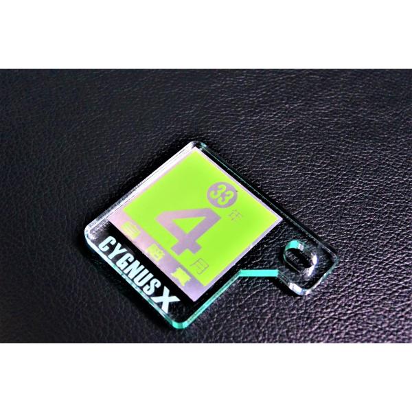 J-54-1 CYGNUSX ガラス調 自賠責ス テッカープレート 厚さ5mm シグナスX ナンバー...